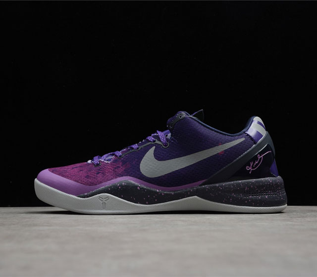 Kobe 8 Playoffs Purple Platinum 8 555035-500 Nike Kobe 8 Engineered Mesh Swoosh
