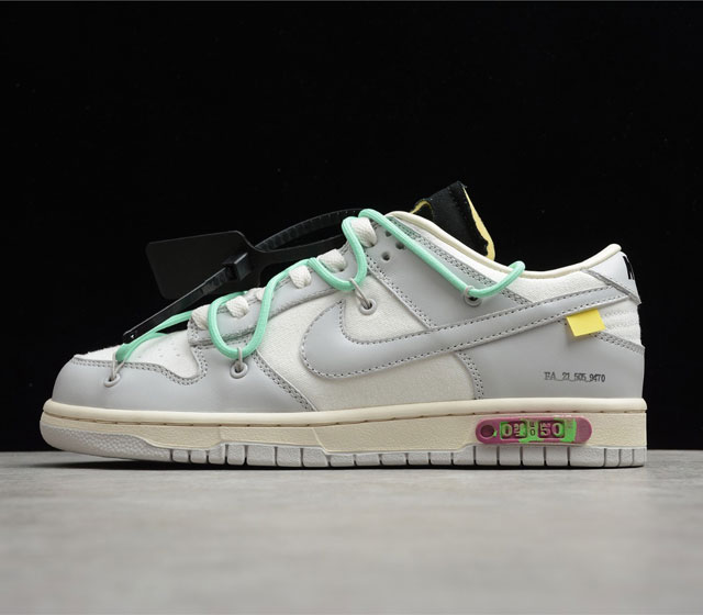 Off-White x NK Dunk Low The 50 NO.4 DM1602-114 tag OW 36 36.5 37.5 38 38.5 39 4