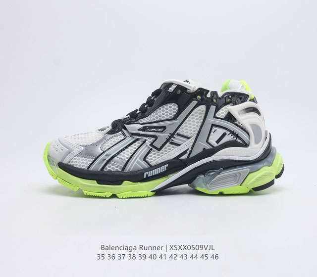 1 1 - BALENCIAGA Runner Sneaker Fluorescent Yellow Black 677402 W3RB4 7510 35-4