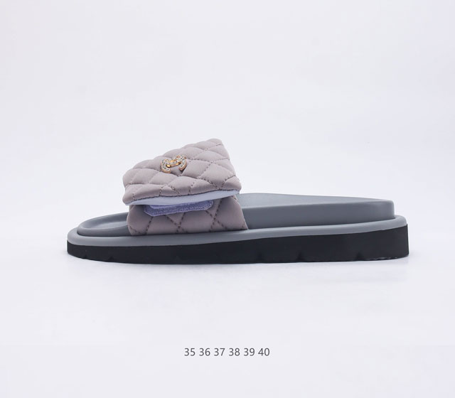 2023 Chanel Bi-color Plain Logo Sandals C LOGO G35827 X51654 WT8888 35-40 JHKX0