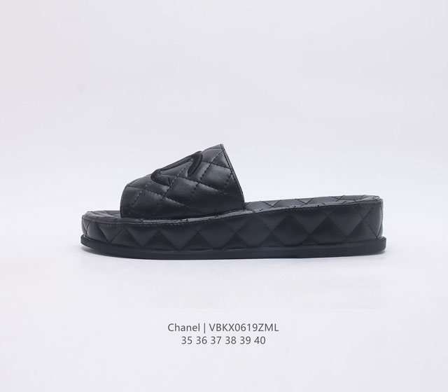 2021 Chanel Bi-color Plain Logo Sandals C LOGO 35-40 VBKX0619ZML