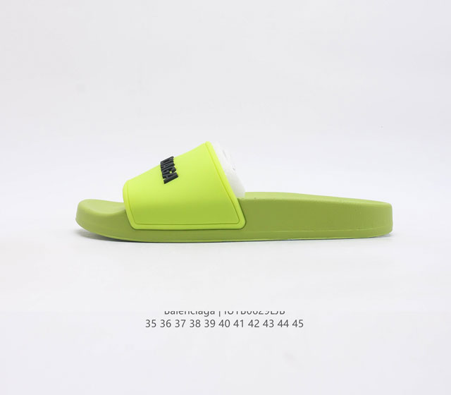 Balenciaga- pu 3D tpu balenciaga Logo Pool Slides 35-45
