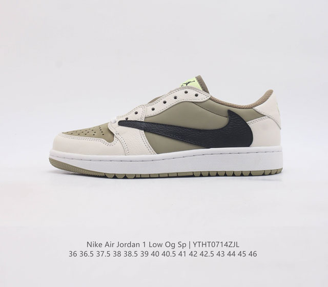 travis Scott X Nike Air Jordan 1 Low Golf Spneutral Olivaj1 Ts 6.0 Fz3124-2